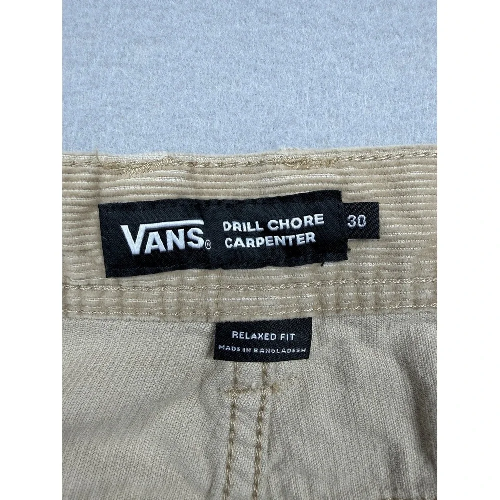 Vans Drill Chore Carpenter Pants Mens 30x30 Relaxed Cotton Skater Corduroy